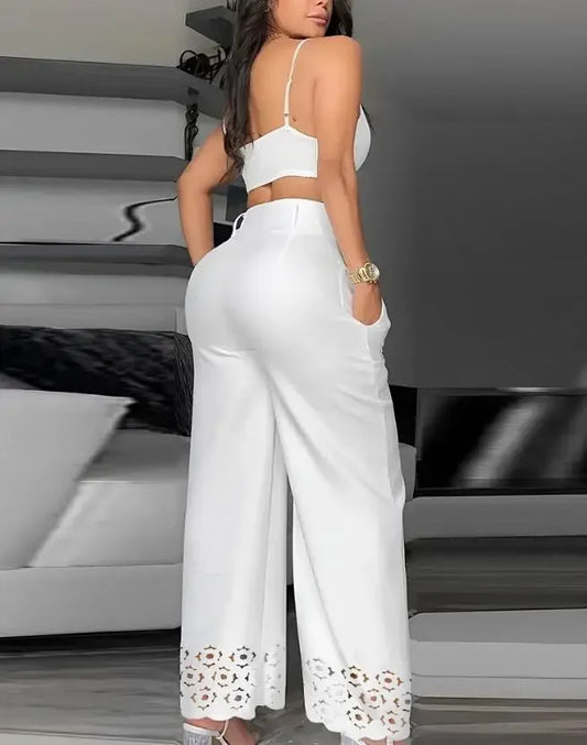 V Neck Cami Pants Set