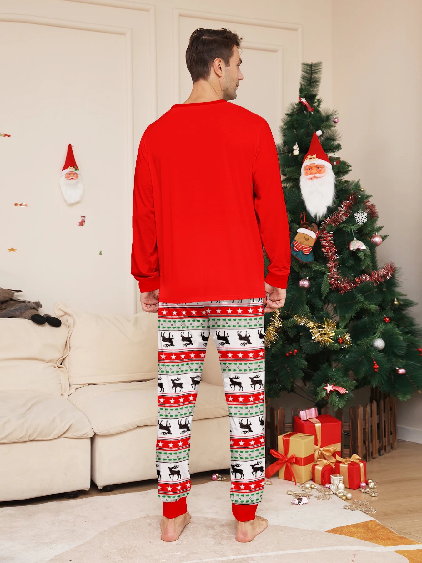 Reindeer Christmas Couple Pajama Set