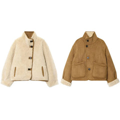 Faux Suede Fur Reversible Jacket