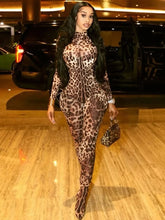 Leopard Print Zip Fit Jumpsuit