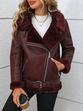 Faux Fur Leather Jacket