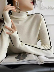 Slim Turtleneck Knit Sweater
