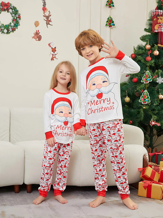 Santa Letter Print Family Pajama Set