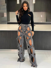 High Waist Cutout Jeans