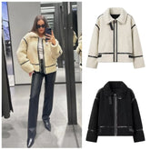 PU Leather Loose Jacket