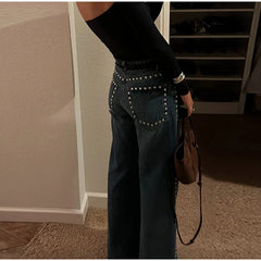 Rivet High Waist Wide Leg Jeans