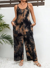 Printed Strap Casual Jumpsuit