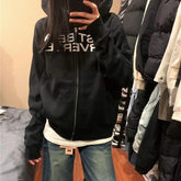 Punk Letter Print Hoodie