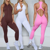 Zip Up Scrunch Butt Yoga Jumpsuit