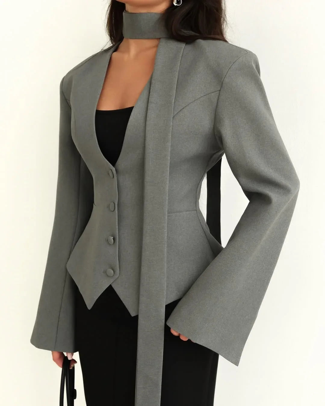 Slim Waist Single Breasted Coat