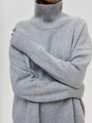 Oversized Turtleneck Knit Sweater