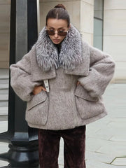 Fur Collar Woolen Coat