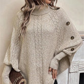 Twist Knit Turtleneck Sweater