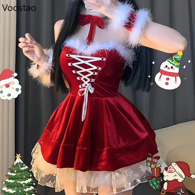 Red Lace Patchwork Mini Dress