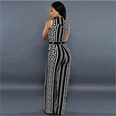 Colorful Sleeveless Bodycon Jumpsuit