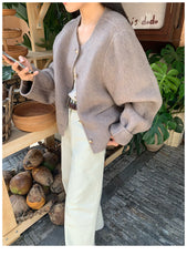 Short Woolen Round Neck Jacket