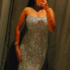 Sequin Slip Sleeveless Dress
