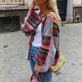 Multicolor Crochet Knit Cardigan