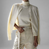 Turtleneck Knit Tank and Cardigan Set