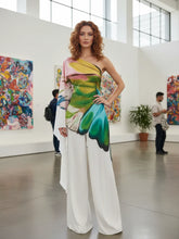 Butterfly Print One-Shoulder Jumpsuit