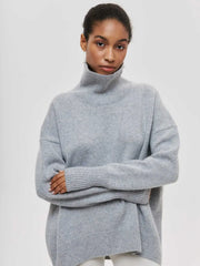 Oversized Turtleneck Knit Sweater