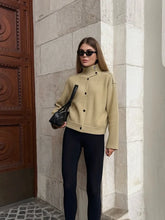 Stand Collar Knit Cardigan