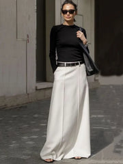 Formal Solid H-Line Skirt