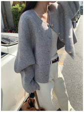 Short Woolen Round Neck Jacket