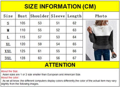 Contrast Color Round Neck Sweater