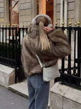 Faux Fur Lapel Jacket