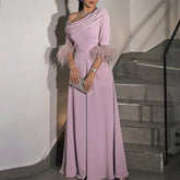 Feather Patchwork Wide Leg Jumpsuit