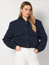 Solid Casual Bomber Jacket