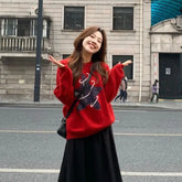 Women’s Cute Stars Graphic Jacquard Sweater