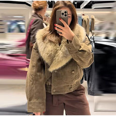 PU Leather Short Jacket