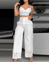 V Neck Cami Pants Set