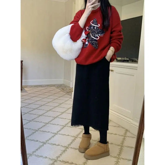 Women’s Cute Stars Graphic Jacquard Sweater