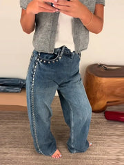 Rivet High Waist Wide Leg Jeans