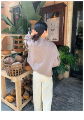 Short Woolen Round Neck Jacket