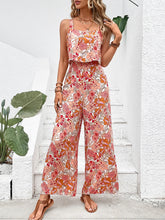 Floral Backless Wide Leg Jumpsuit
