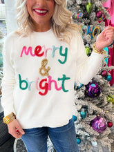Women’s Christmas Embroidered Letter Sweatshirt