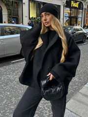 Woolen Double-Breasted Coat