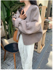 Short Woolen Round Neck Jacket