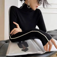 Slim Turtleneck Knit Sweater
