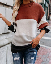 Loose Striped Round Neck Sweater