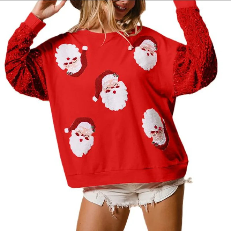 Women’s Christmas Sequin Sweatshirt