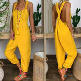 Backless Knotted Bib Jumpsuit
