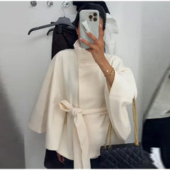 Woolen Double-Breasted Coat