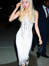 Tassel Slip Bodycon Midi Dress