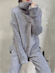 Turtleneck Knit Sweater Set