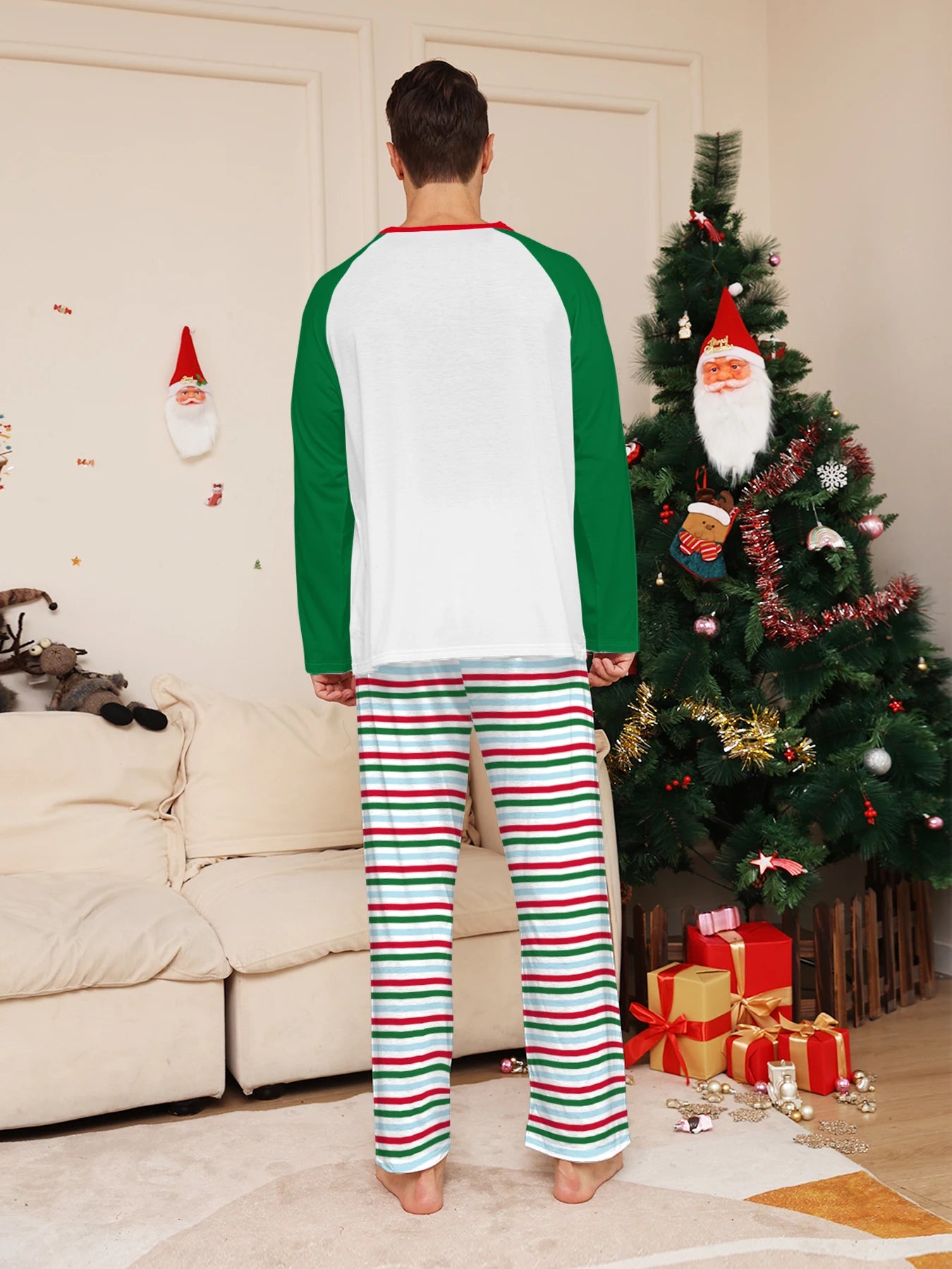 Christmas Elf Print Pajama Set
